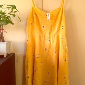 Yellow with floral design dress